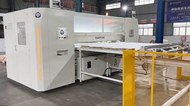 源田匠心升级 | 床垫裁剪锁边机YT-CS-4A就位，省时省力更省成本！